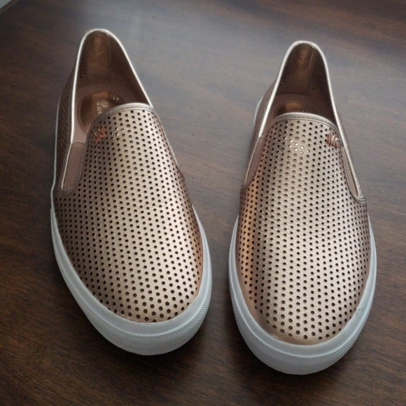 Michael Kors Shoes - Michael Kors New Rose Gold Shoes Slip on size 7.5M